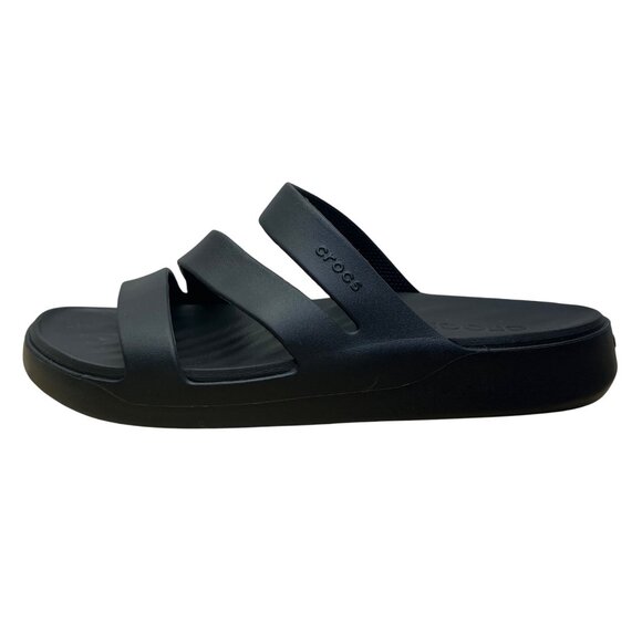 Crocs Women’s Black EVA Getaway Strappy Slide Sandals Size W8 - Picture 4 of 8